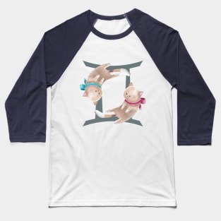 Kitty Horoscope: Gemini Baseball T-Shirt